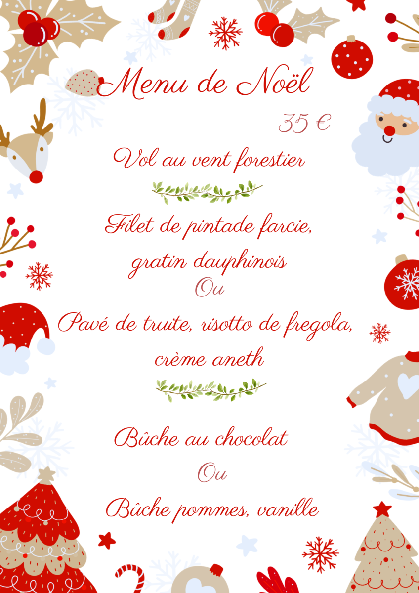 Menu de Noël