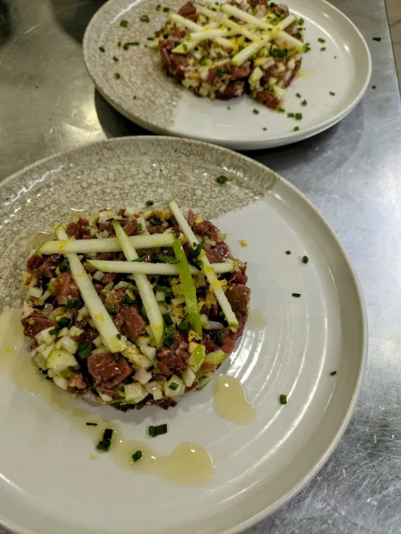 Tartare de thon, pomme granny smith