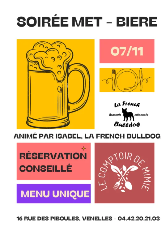 Soirée Mets & Bières, Venelles, Le comptoir de Mimie