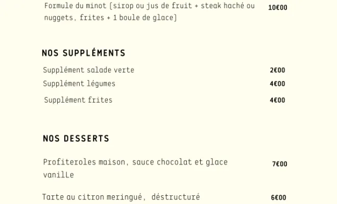 Le menu, Venelles, Le comptoir de Mimie